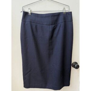 J Crew Pencil Skirt ~ Super 120's Merino Wool ~ Dark Navy Blue ~ Size 12